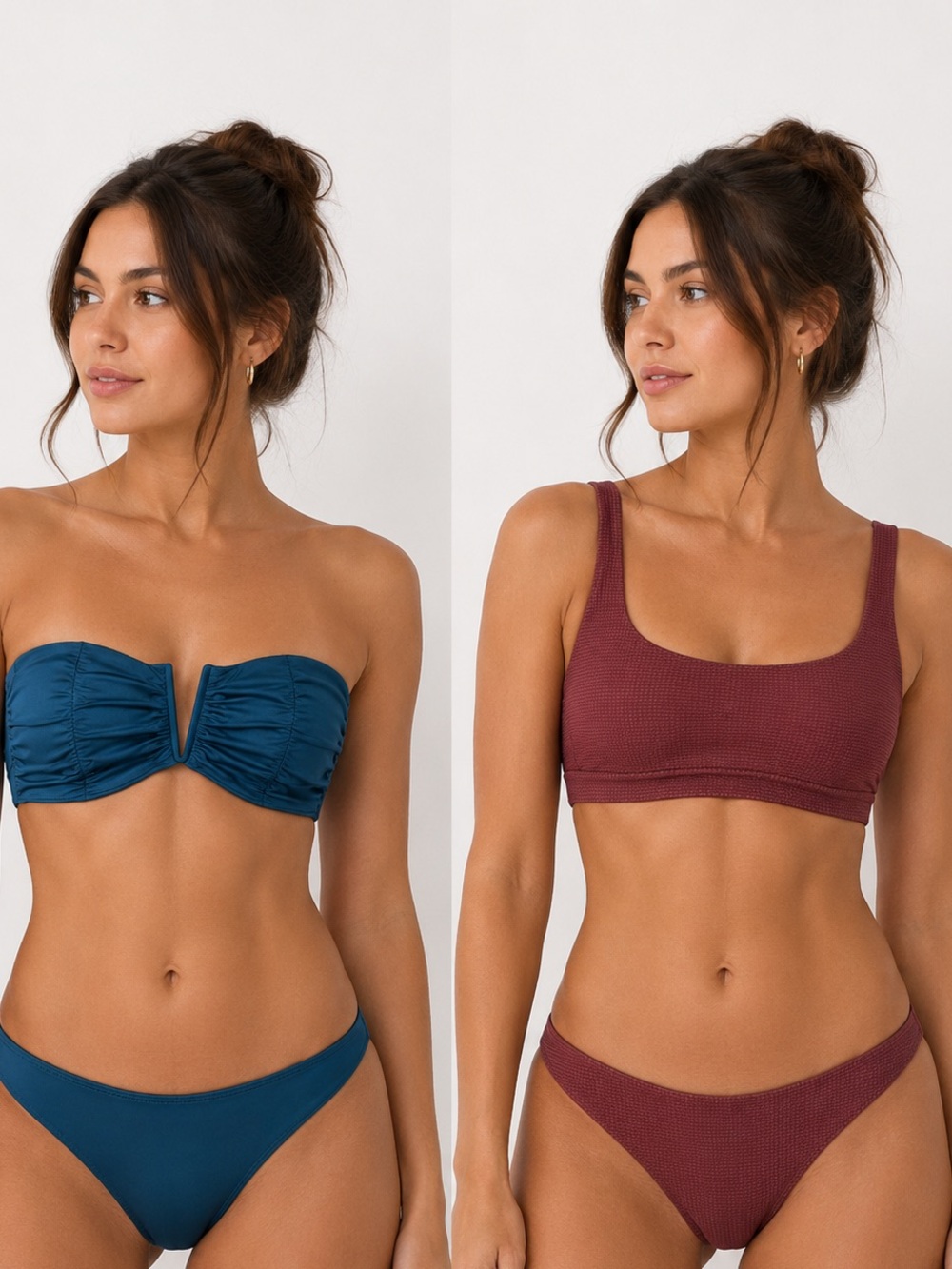AERIE XL BIKINI SHADE AND SHORE LOT 38DD SWIM BANDEAU STRAPLESS